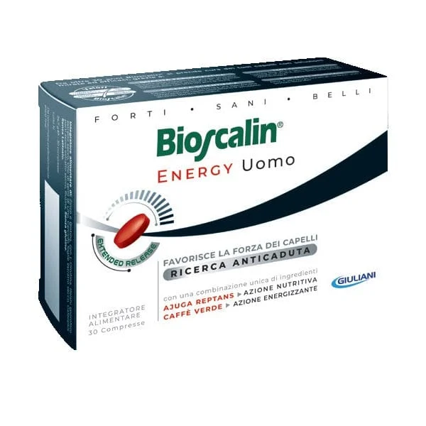 BIOSCALIN Energy Uomo Anticaduta Capelli 60 Compresse