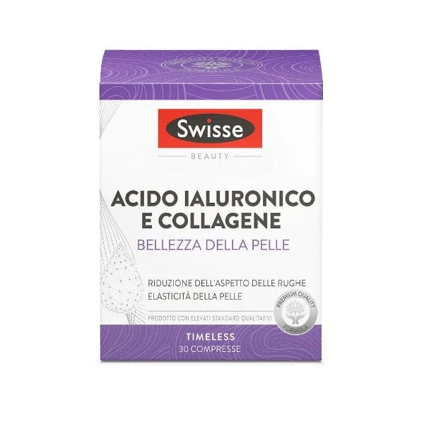 SWISSE Acido Ialuronico e Collagene Bellezza Della Pelle 30 Compresse