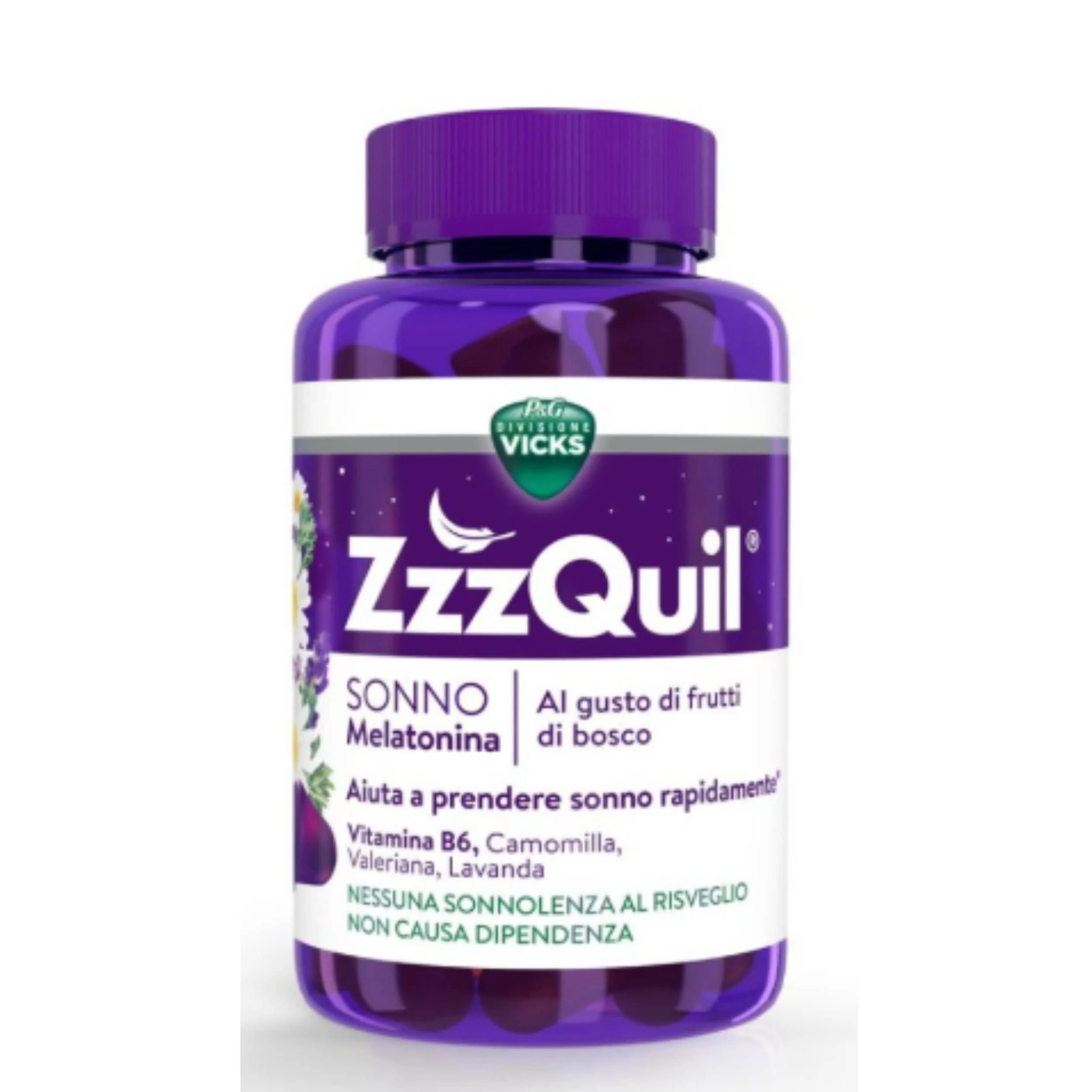 VICKS ZzzQuil Sonno Integratore Per Il Sonno 60 Pastiglie Gommose