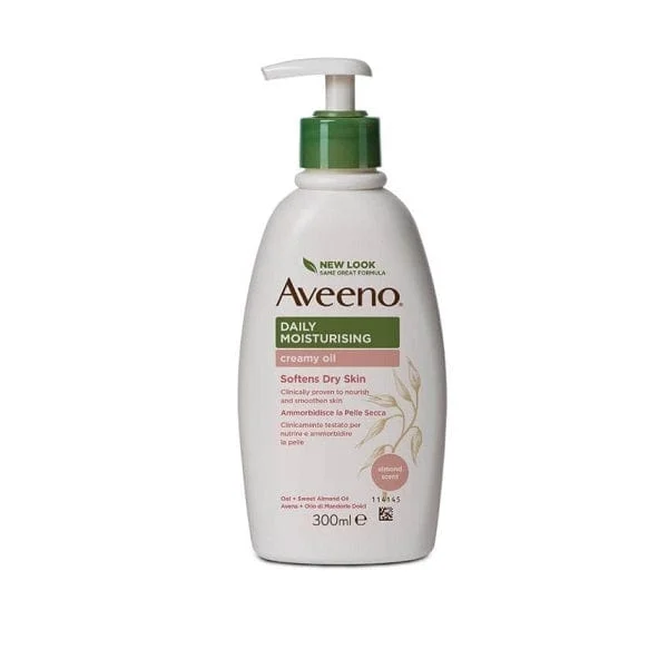 AVEENO Crema Olio Idratante Corpo Daily Moisturising con Olio di Mandorle Dolci e Pump 300 ml