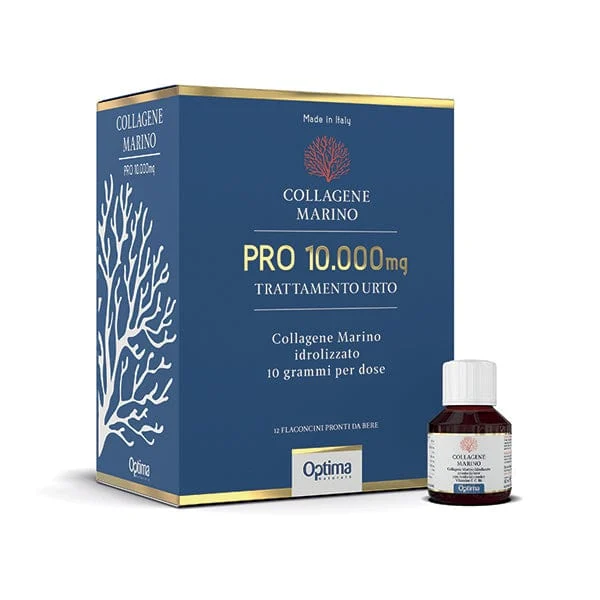 OPTIMA NATURALS Collagene Marino, PRO 10.000 mg 12 Flaconcini da 50 ml