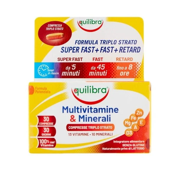 EQUILIBRA Multivitamine & Minerali 30 Compresse Triplo Strato