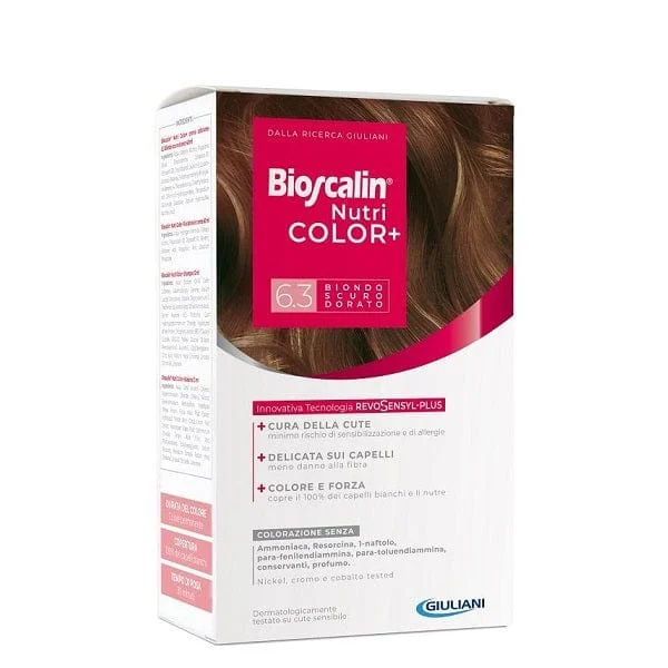 BIOSCALIN Nutri Color Plus 6.3 Biondo Scuro Dorato Crema Colorante
