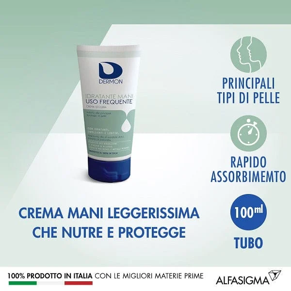 DERMON Idratante Mani Uso Frequente Crema Leggera 100 ml