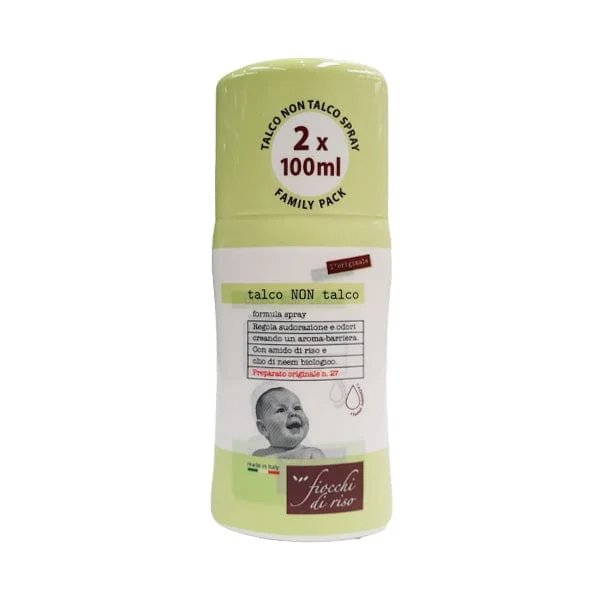 FIOCCHI DI RISO Talco Non Talco Bipacco Spray 2x 100 ml