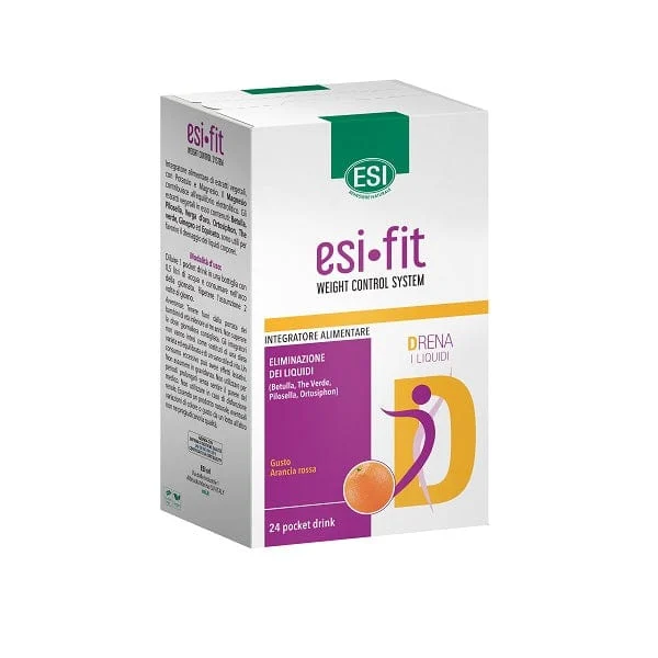 ESI Esi-Fit D Drena Liquidi 24 Pocket Drink Gusto Arancia Rossa