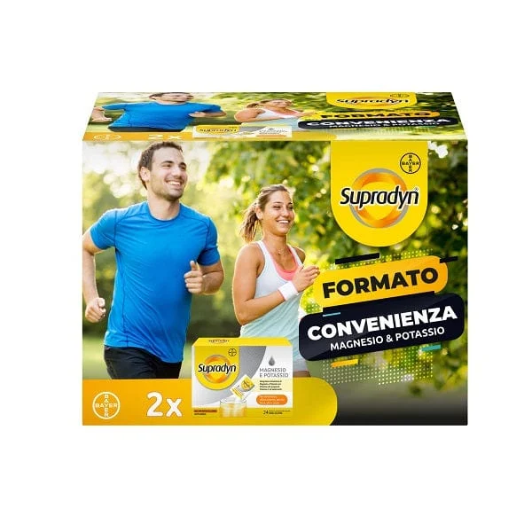 SUPRADYN Magnesio e Potassio Integratore Vitamine Minerali 24+24 Bustine Bundle Pack