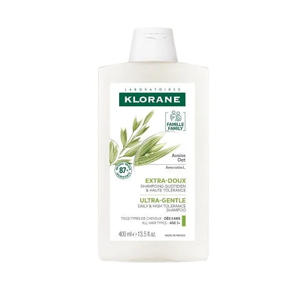 KLORANE Shampoo all'Avena Extra Delicato 400 ml Tutti i Tipi di Capelli dai 3 anni