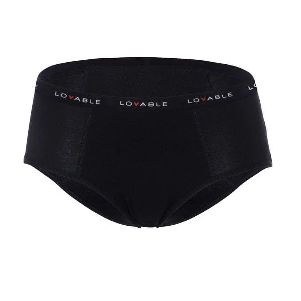 LOVABLE Culotte da Ciclo Flusso Abbondante Nero Misura L Period Panties