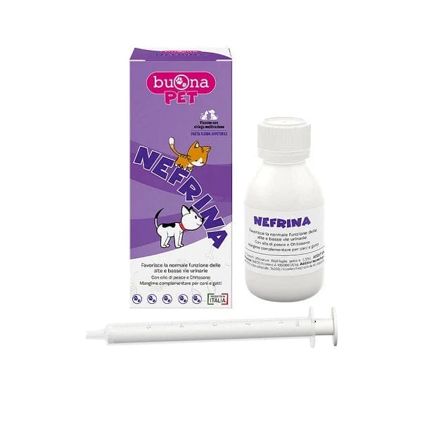 BUONA PET Nefrina Flacone 60 g Mangime Complementare per Cani e Gatti