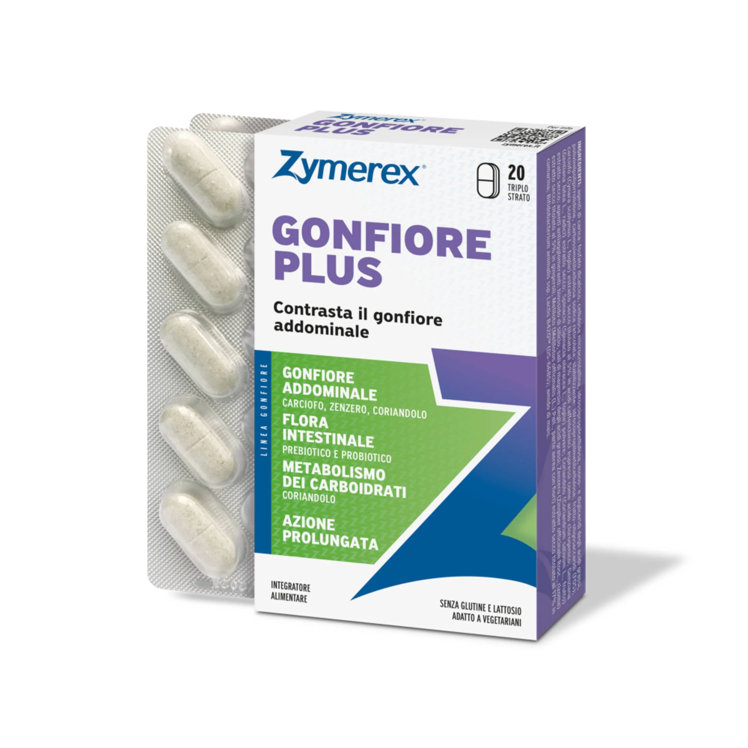 ZYMEREX Gonfiore Plus 4 Azioni 20 Compresse