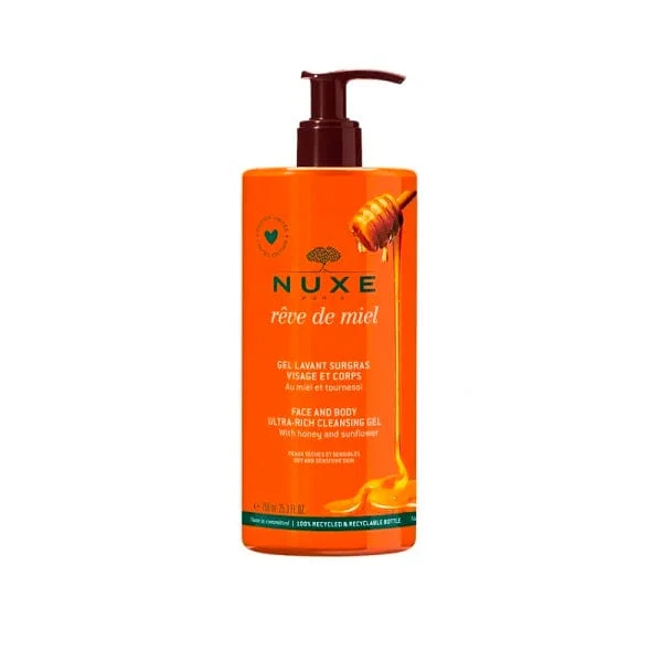 NUXE Rêve De Miel® Gel Detergente Viso E Corpo Al Miele Maxi Formato 750ml