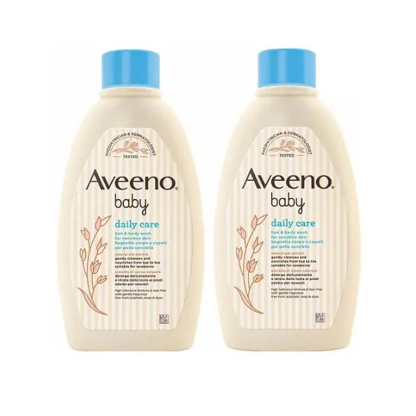 AVEENO Baby Daily Care Bagnodoccia per Bagnetto Neonato Corpo e Capelli con Avena 250 ml Bundle