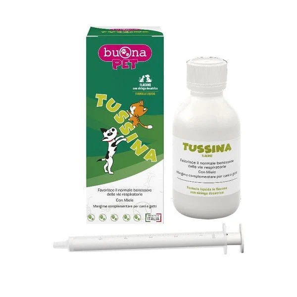 BUONA PET Tussina Flacone 100 g Mangime Complementare per Cani e Gatti