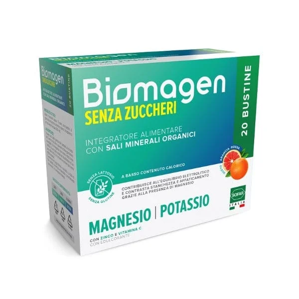 SOFAR Biomagen Senza Zucchero 20 Bustine Arancia Rossa