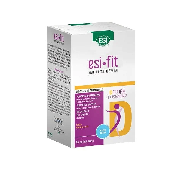 ESI Esi-Fit D Depura L'Organismo 24 Pocket Drink Da 20 ml Gusto Arancia Rossa