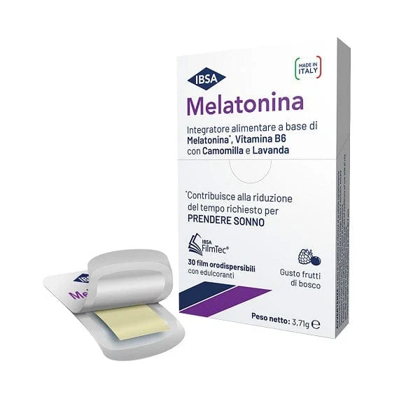 IBSA Melatonina 30 Film Orali Gusto Frutti di Bosco