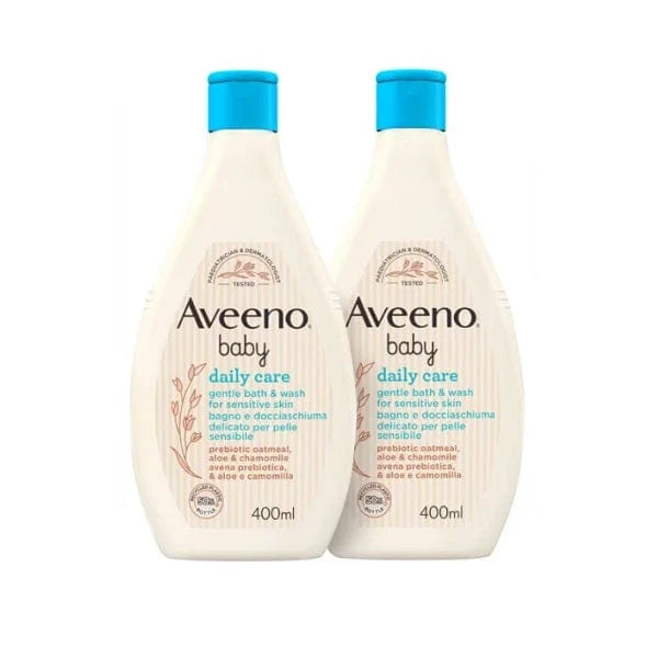 AVEENO Baby Daily Care Bagnodoccia per Bagnetto Neonati con Avena 400 ml Bundle