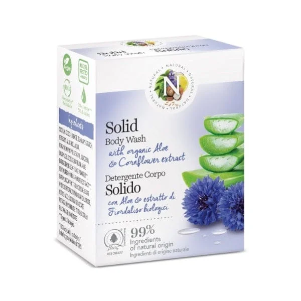 NATURAL Detergente Corpo Solido Aloe E Fiordaliso 50 g