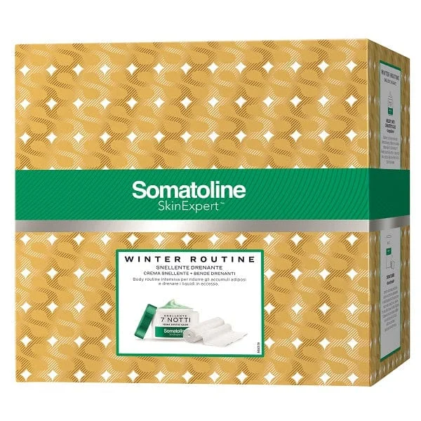 SOMATOLINE SKINEXPERT Cofanetto Snellente 7 Notti + Bende Drenanti Winter Routine