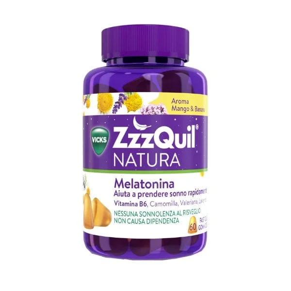 VICKS ZzzQuil Natura Mango & Banana 60 Pastiglie Gommose