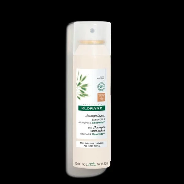 KLORANE Shampoo Secco Capelli Scuri Extra-Delicato all'Avena & Ceramide Spray 150 ml