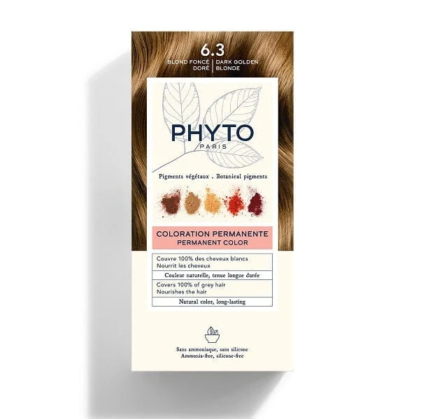PHYTO Color Kit 6,3 Biondo Scuro Dorato Colorazione Permanente