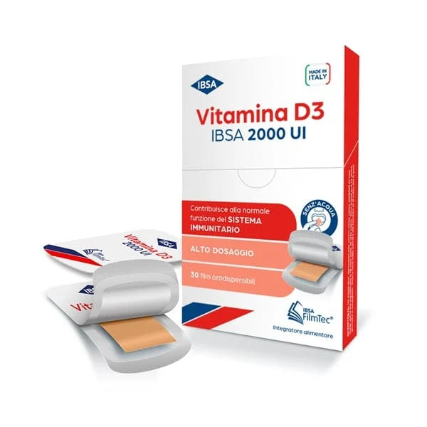 IBSA Vitamina D3 2000 UI 30 Film Orodispersibili Gusto Arancia