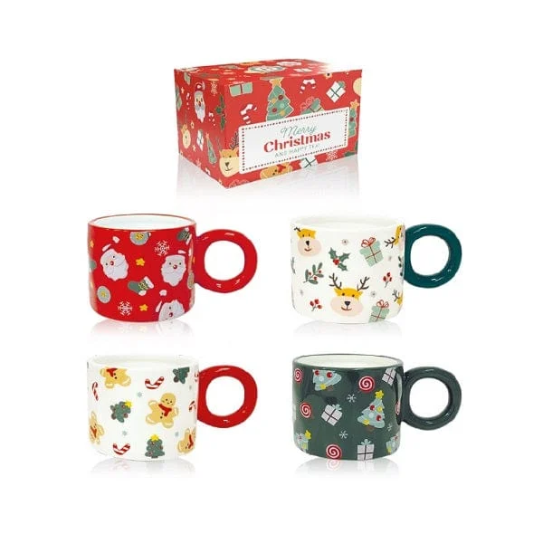 HIMALAYA Handy Xmas Mug Cofanetto 4 Tazze x 420 ml
