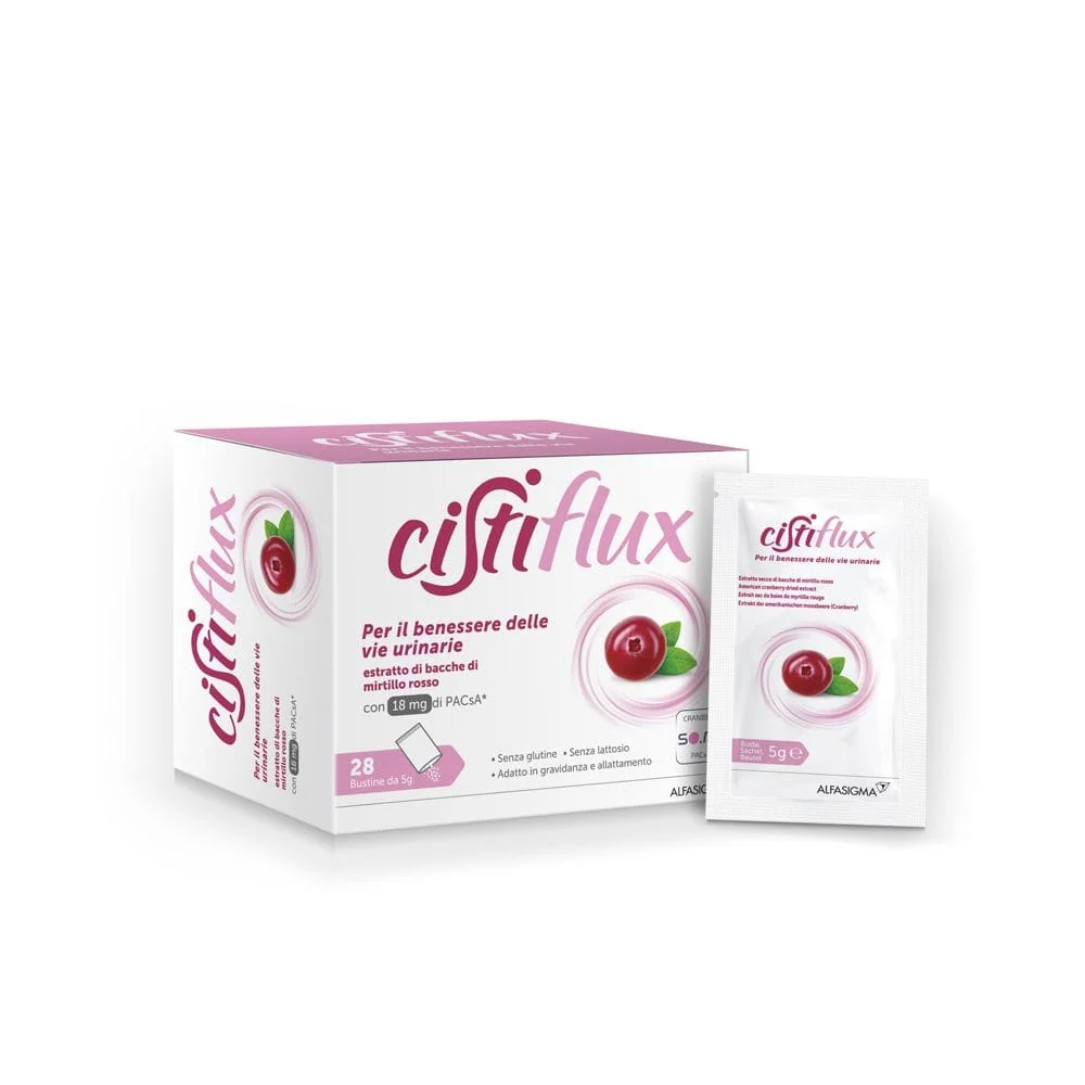 CISTIFLUX 18 mg 28 Buste Da 5 g Per il Benessere Delle Vie Urinarie