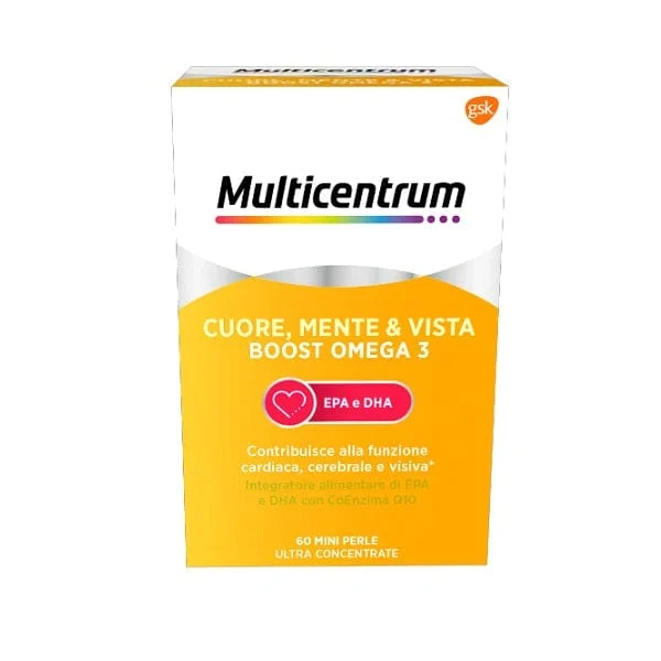 MULTICENTRUM Cuore Mente e Vista Boost Omega3 60 Mini Perle