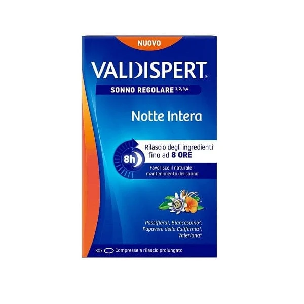 VALDISPERT Sonno Regolare Notte Intera 30 Compresse A Rilascio Prolungato