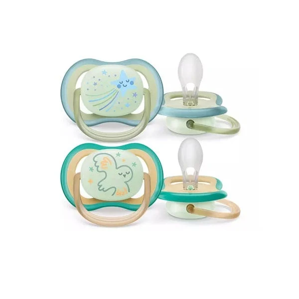 AVENT Succhietto Air Night Time 0-6 Mesi Stella Cometa Gufo 2 Pezzi