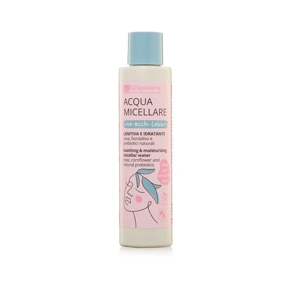 LA SAPONARIA Acqua Micellare Rosa Fiordaliso e Prebiotici 200 ml