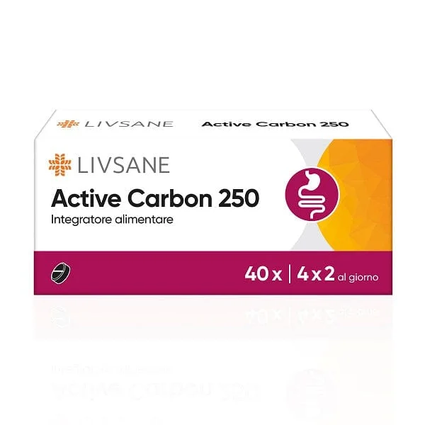 LIVSANE Active Carbon 250 mg 40 Compresse