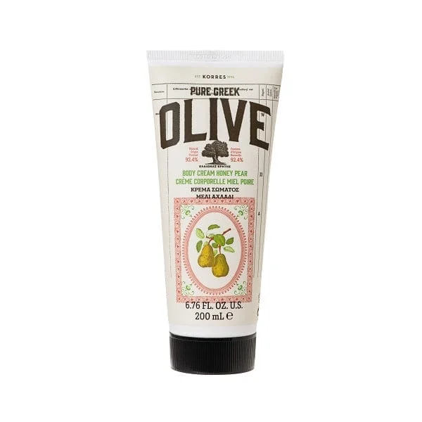 KORRES Pure Greek Olive Body Cream Honey Pear Idratante all'Olio di Oliva 200 ml