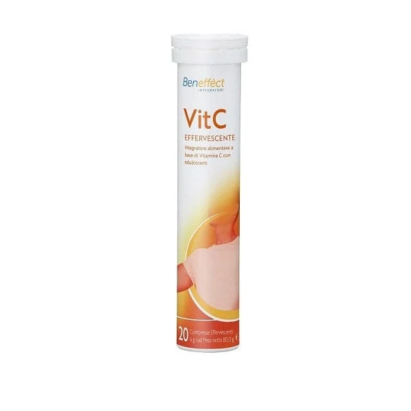 BENEFFECT INTEGRATORI Vit C Effervescente Arancia 20 Compresse Effervescenti
