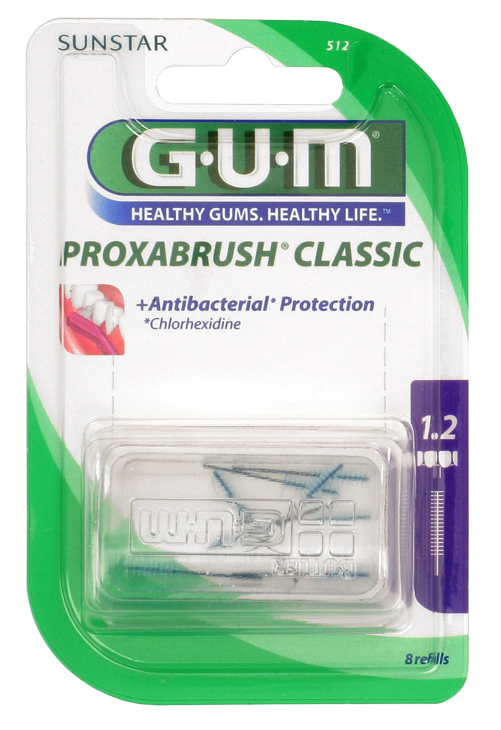 GUM Proxabrush Classic Scovolino 1,2 mm 8 Pezzi
