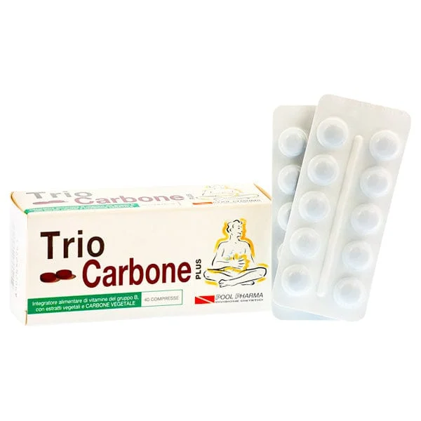 POOL PHARMA Trio Carbone Plus Integratore Alimentare 40 Compresse