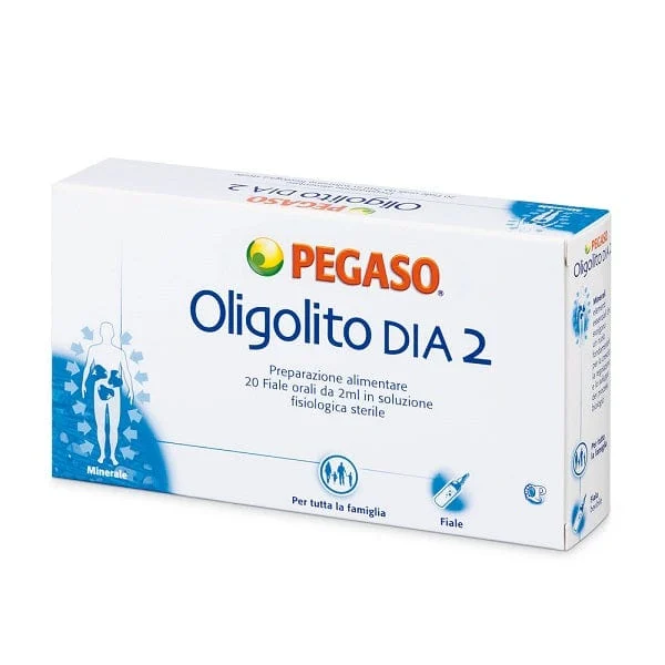 PEGASO Oligolito Dia 2 Preparazione Alimentare 20 Fiale Da 2 ml