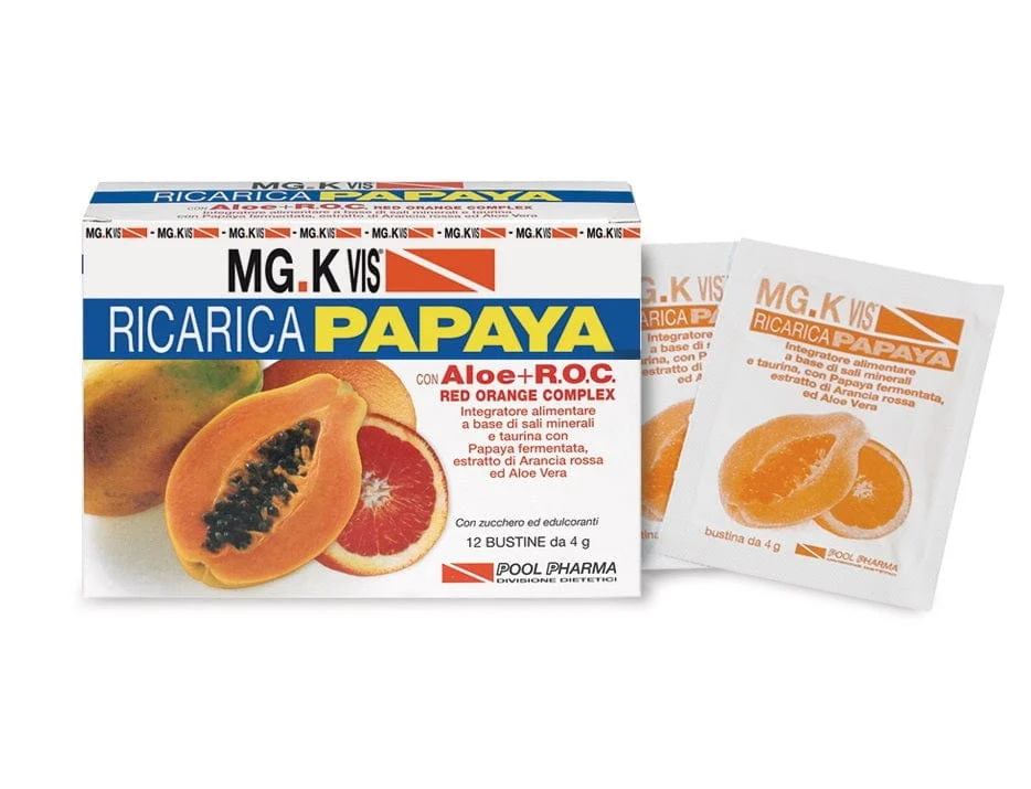 MG.K VIS Ricarica Papaya Integratore Alimentare 12 Bustine 4 g