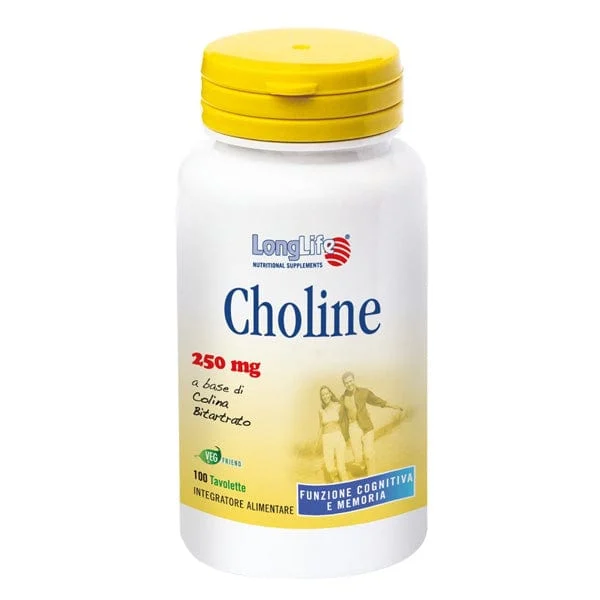 LONGLIFE Choline Integratore Alimentare 250 mg 100 Tavolette
