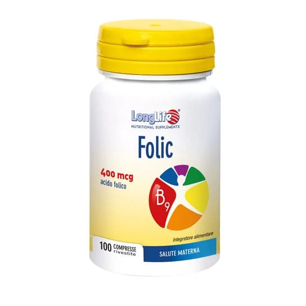 LONGLIFE Folic Integratore Alimentare 400 mcg 100 Compresse