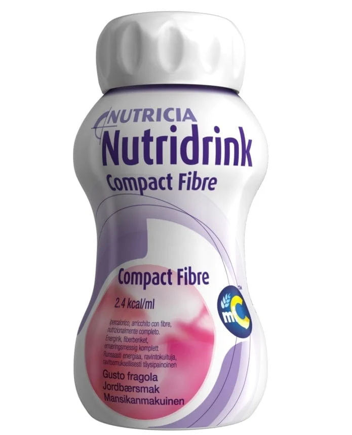 NUTRICIA Nutridrink Compact Fibre Gusto Fragola 4 Bottigliette Da 125 ml