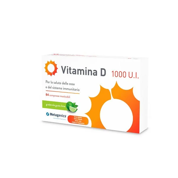 METAGENICS Vitamina D 1000 UI Gusto Lime 84 Compresse Masticabili