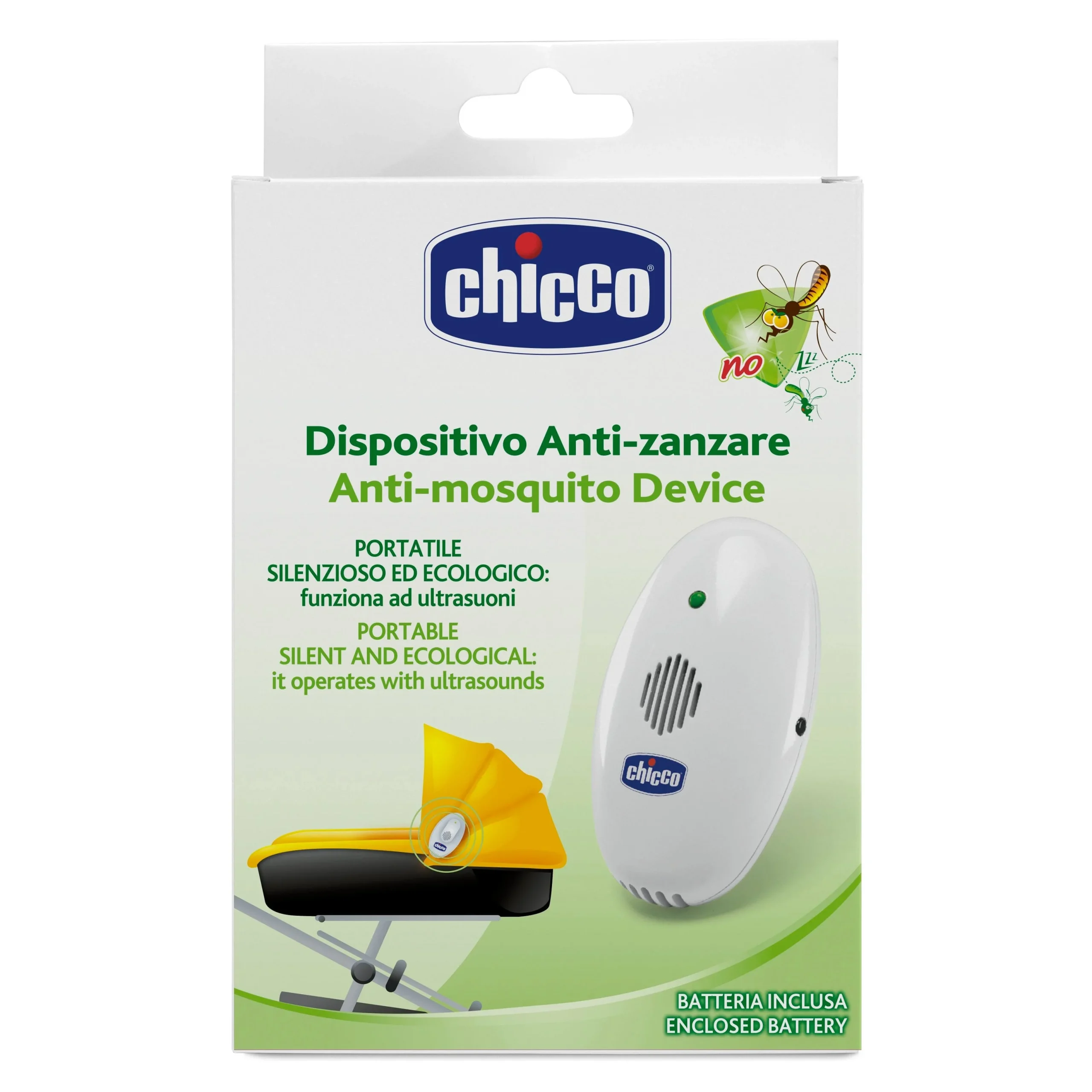 CHICCO Dispositivo Anti Zanzara Ultrasuoni Portatile