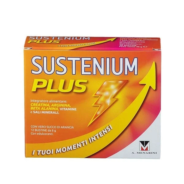 SUSTENIUM Plus Con Vero Succo D'arancia 12 Bustine Da 8 g