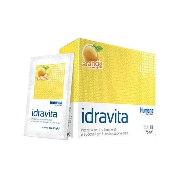 HUMANA Idravita Integratore Alimentare 12 Bustine Gusto Arancia