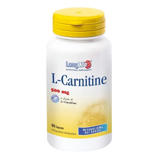 LONGLIFE L-Carnitine Integratore Alimentare 500 mg 60 Capsule