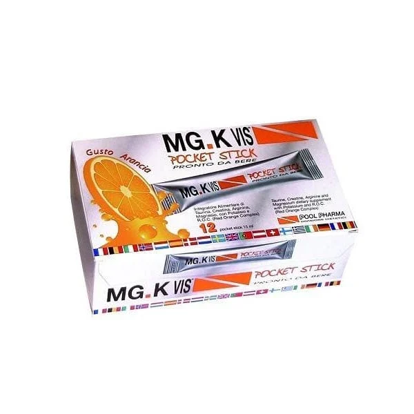MG.K VIS Pocket Stick Integratore Idrosalino Arancia 12 Bustine